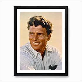 Burt Lancaster Retro Collage Movies Art Print