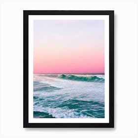 Atlantic City Beach, New Jersey Pink Photography 1 Art Print