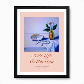 Still Life Collection Blue Tones Art Print