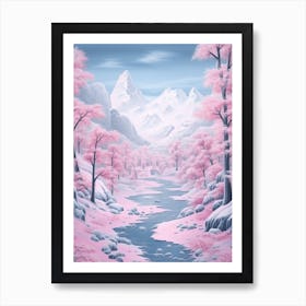 Dreamy Winter Painting Jostedalsbreen National Park Norway 3 Art Print