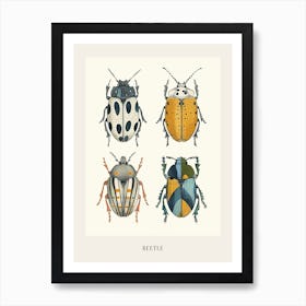 Colourful Insect Illustration Beetle 6 Poster Art Print