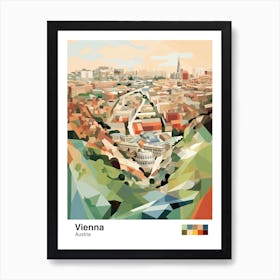 Vienna, Austria, Geometric Illustration 4 Poster Art Print