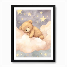 Sleeping Baby Bear Cub 1 Art Print