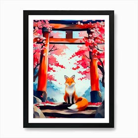 Japanese Fox Art Print