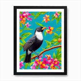 Blackbird Tropical bird Art Print