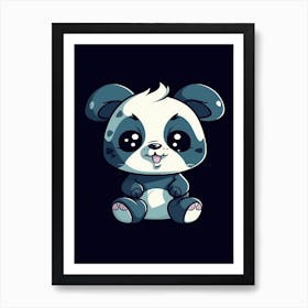 Baby Panda Minimalistic Illustration 2 Art Print
