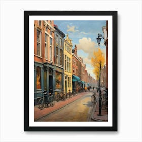 2.Streets of Amsterdam, Van Gogh, frescoes. Art Print