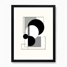 Modern Wall Art Decor, Black and White Contemporary Art Print, Unique Home Decor, Sleek Wall Design for Living Room 1 Art Print