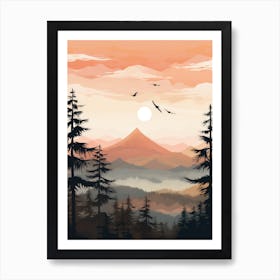 Sunset In The Mountains 22 Art Print