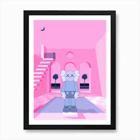 Kaws swimming pool Art Print