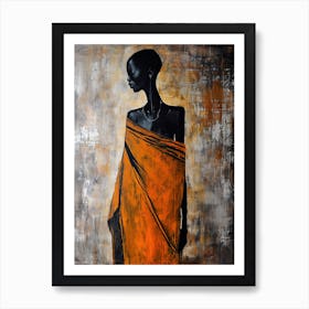 African Woman 60, Boho Minimalism Art Print