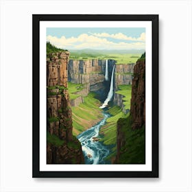 Palouse Falls State Park Retro Park 7 Affiche