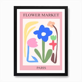 Flower Market Poster Art Print