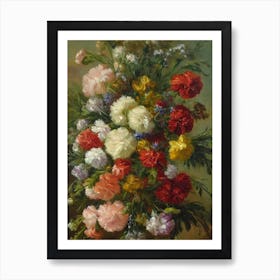 Carnations Painting 1 Flower Art Print