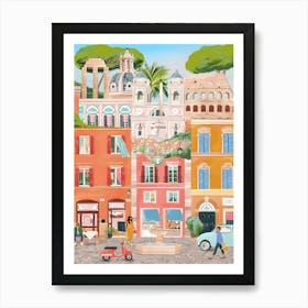 The Spanish Steps Rome Italy Travel City Art Print