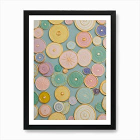 Pastel Button Circles Art Print