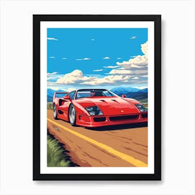 A Ferrari F40 In The The Great Alpine Road Australia 3 Art Print