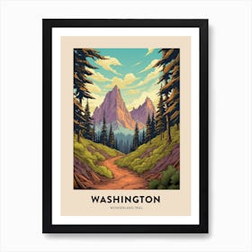 Wonderland Trail Usa 1 Vintage Hiking Travel Poster Art Print