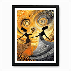 Two Women Dancing Art Print