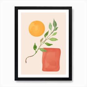 Sun Leaf Boho Art Print