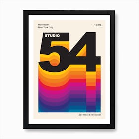 Studio 54 Retro Art Print Art Print