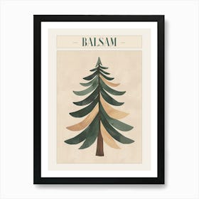 Balsam Tree Minimal Japandi Illustration 2 Poster Art Print