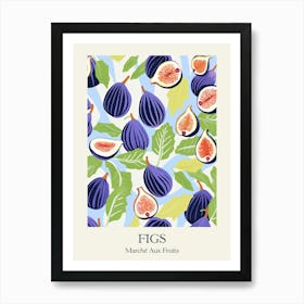 Marche Aux Fruits Figs Fruit Summer Illustration 1 Art Print