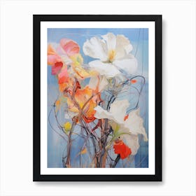 Abstract Flower Painting Moonflower 1 Art Print