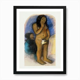 Study For The Painting Parau Na Te Varua Ino (1892), Paul Gauguin Art Print