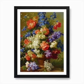 Delphinium Painting 2 Flower Art Print