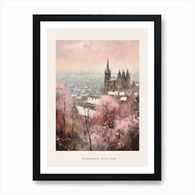 Dreamy Winter Painting Poster Edinburgh Scotland 5 Art Print