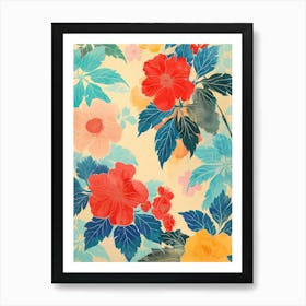 Hokusai  Great Japan Floral Japanese 14 Art Print