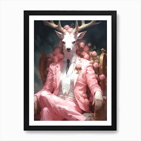 Deer In A Suit Art Print