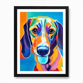 Dachshund 2 Fauvist Style Dog Art Print