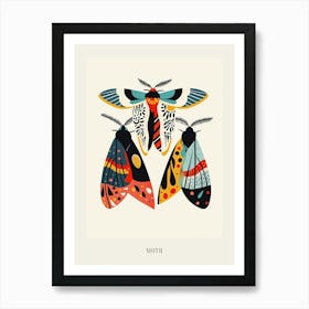 Colourful Insect Illustration Moth 55 Poster Art Print