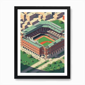 Fenway Park United States Travel Illustration 5 Art Print