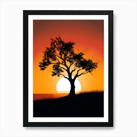 Sunset Tree 6 Art Print