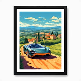 A Mclaren F1 In The Tuscany Italy Illustration 2 Art Print