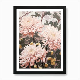 Chrysanthemum 4 Flower Painting Art Print