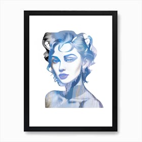 Abstract Femal Portrait Art Print