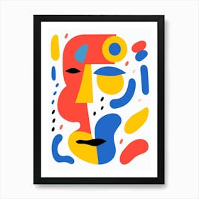 Geometric Face Shape 2 Art Print