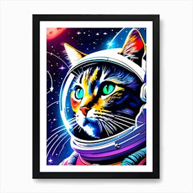 Astronaut Cat Art Print