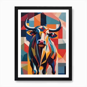 Absract Bull Art Print