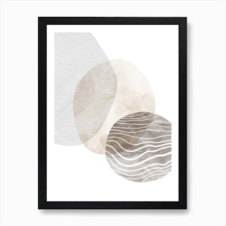 Geometric Pastel Abstract No728c Art Print