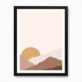 Sun Over Mountains Art Print