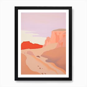 Karakum Desert   Asia (Turkmenistan), Contemporary Abstract Illustration 4 Art Print