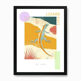 Day Gecko Abstract Modern Illustration 5 Poster Art Print