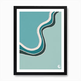 Santorini (Waves) Art Print