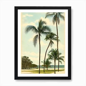 Bribie Island Beach Australia Vintage Art Print