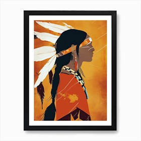 Shoshone Shadows; A Minimalist Vision ! Native American Art Art Print